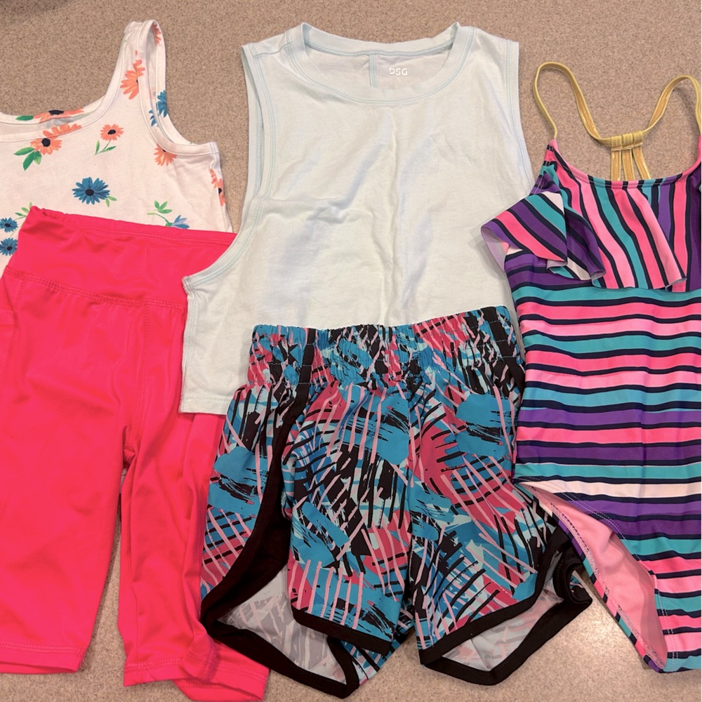 Girls Clothes Lot Size 7/8 Bathing Suit outfits Athletic